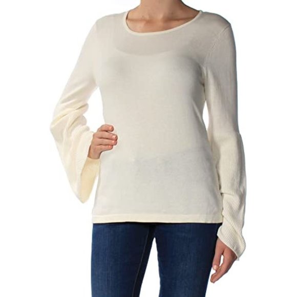 NWT Womens Plus Size 2X Vince Camuto Pure Cotton Bell Sleeve Pullover Sweater - Picture 1 of 2